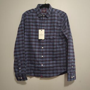 Untuckit Men's Blue Plaid Shirt